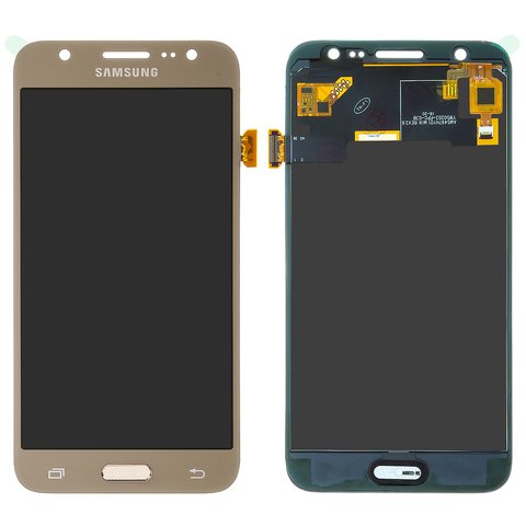 Дисплей для Samsung J500 Galaxy J5, золотистий, з регулюванням яскравості, Best copy, без рамки, Сopy, TFT 