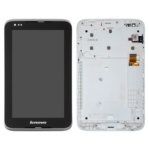 Дисплей для Lenovo IdeaTab A1000, серый, с рамкой