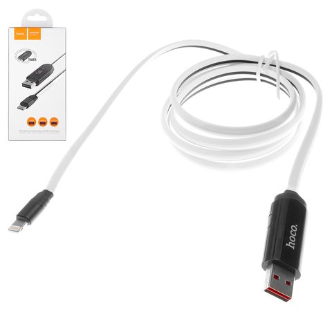 USB кабель Hoco U29, USB тип A, Lightning, 100 см, 2 A, білий
