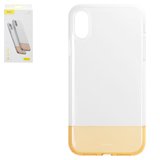 Чохол Baseus для iPhone XR, золотистий, прозорий, силікон, пластик, #WIAPIPH61-RY0V