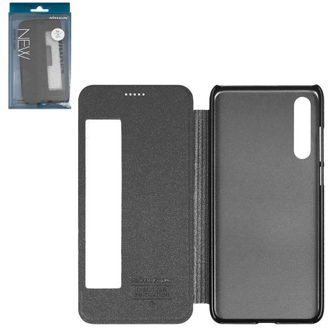 Чехол Nillkin Sparkle laser case для Huawei P20 Pro, черный, книжка, пластик, PU кожа, #6902048156302