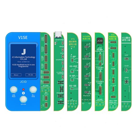 Програматор JC V1SE для iPhone 7 7 Plus 8 8P X XS XR XS Max 11 11 Pro 11 Pro Max 12 12 mini 12 Pro 12 Pro Max 13 13 mini 13 Pro 13 Pro Max з 7 платами 