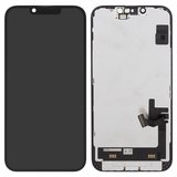 Дисплей для iPhone 14, черный, с рамкой, Оригинал (переклеено стекло)
