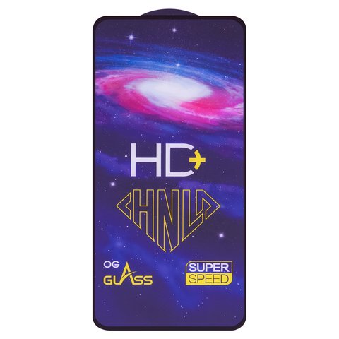 Защитное стекло All Spares для Xiaomi Redmi Note 9, 0,33 мм 9H, совместимо с чехлом, Full Glue, черный, cлой клея нанесен по всей поверхности, HD+