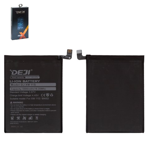 Аккумулятор Deji BN5D для Xiaomi Poco M4 Pro 4G, Redmi Note 11, Redmi Note 12S, Li ion, 3,87 B, 5000 мАч