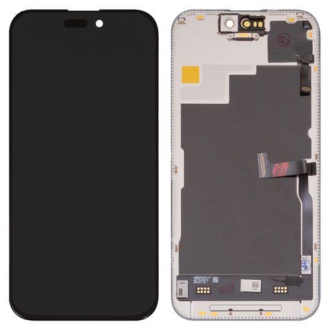 Дисплей Wextom для iPhone 15 Pro, черный, с рамкой, High Copy, без ошибки, OLED  soft, Diagnosable, 120Hz
