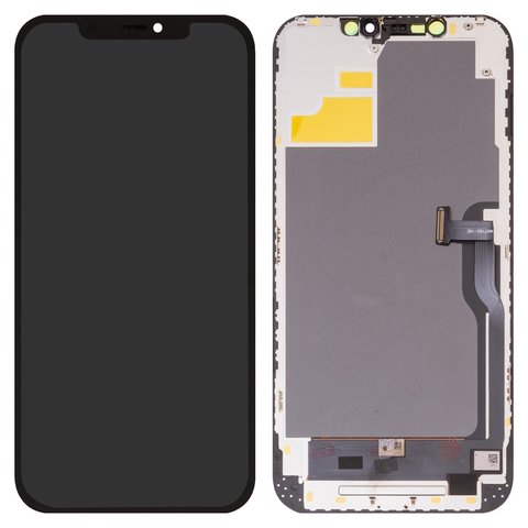 Дисплей для iPhone 12 Pro Max, черный, с рамкой, High Copy, без ошибки, OLED , DD OLED OEM soft, diagnosable