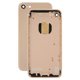 Housing compatible with iPhone 7, (golden, with SIM card holders, with side buttons)