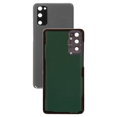Housing Back Cover compatible with Samsung G980 Galaxy S20, gray, with camera lens, cosmic grey 