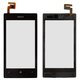 Touchscreen compatible with Nokia 520 Lumia, 525 Lumia, (with frame, black)