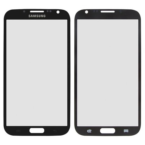 Housing Glass compatible with Samsung N7100 Note 2, gray 