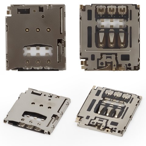 SIM Card Connector compatible with Sony D5102 Xperia T3, D5103 Xperia T3, D5106 Xperia T3; Blackberry Q5, Z20, Z3, Z30