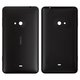 Housing Back Cover compatible with Nokia 625 Lumia, (black, with side button)