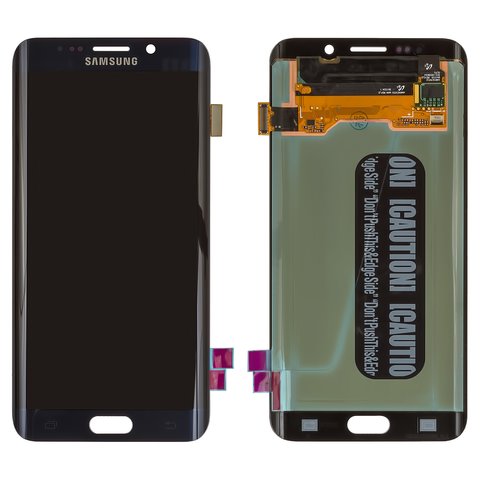 LCD compatible with Samsung G928 Galaxy S6 EDGE Plus, dark blue, without frame, original change glass 