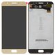 Pantalla LCD puede usarse con Samsung G610 Galaxy J7 Prime, SM-G610 Galaxy On Nxt, dorado, sin marco, Original (PRC), original glass