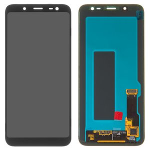 Pantalla LCD puede usarse con Samsung J600 Galaxy J6, negro, sin marco, original vidrio reemplazado 