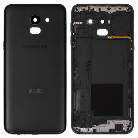 Panel trasero de carcasa puede usarse con Samsung J600F Galaxy J6, negra