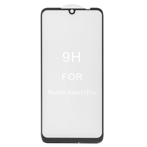 Tempered Glass Screen Protector All Spares compatible with Xiaomi Redmi Note 7, Redmi Note 7 Pro, 5D Full Glue, black 
