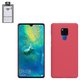 Case Nillkin Super Frosted Shield compatible with Huawei Mate 20X, (red, with support, matt, plastic) #6902048167438