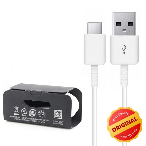 USB Cable Samsung, USB type A, USB type C, 100 cm, white, Original  #GH39 01996A