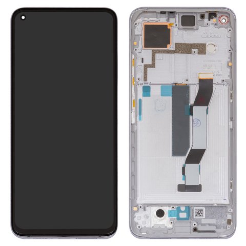 LCD compatible with Xiaomi Mi 10T, Mi 10T Pro, Redmi K30s, silver, with frame, Original PRC , M2007J3SG, M2007J3SY, M2007J3SP, M2007J3SI, M2007J17C, M2007J3SC 