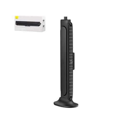 Fan Baseus Refreshing Monitor Clip On & Stand Up Desk Fan, black, with cable, with a holder, for monitor, desktop  #ACQS000001