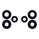Vidrio de cámara puede usarse con Xiaomi Redmi Note 12 Pro 5G, negro, juego de 3 uds.