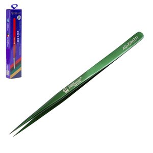 Mounting Tweezers Mechanic AG KING11, straight, 140 mm, green 