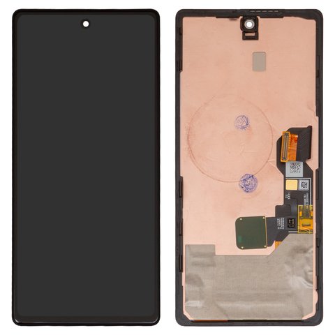Pantalla LCD puede usarse con Google Pixel 6a, negro, con marco, original vidrio reemplazado , GX7AS, GB62Z, G1AZG
