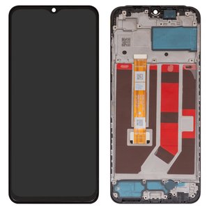 Pantalla LCD puede usarse con Oppo A38, negro, con marco, Original PRC , CPH2579, HTF066H015 FPC A1, BV066G3M