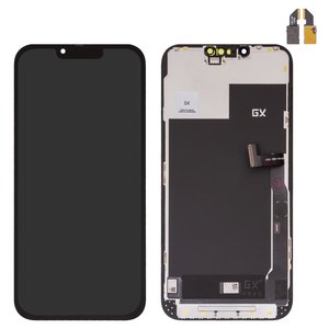 LCD compatible with iPhone 13 Pro Max, black, with frame, HC, without IC, OLED , GX OEM hard 