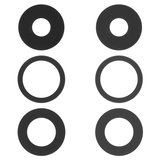 Camera Lens compatible with iPhone 15 Pro, (black, without frame, set 3 pcs., Original (PRC))