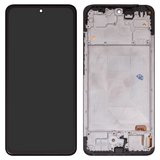 LCD compatible with Xiaomi Redmi Note 14 4G, (black, with frame, High Copy, 161.5mm, (OLED), 24117RN76E, EU version)