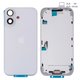 Housing compatible with iPhone 16, (white, with SIM card holders, with side buttons, Original (PRC), EU version)