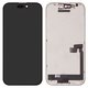 LCD compatible with iPhone 16, (black, with frame, without error, (OLED) hard diagnosable, ZY-OLED)