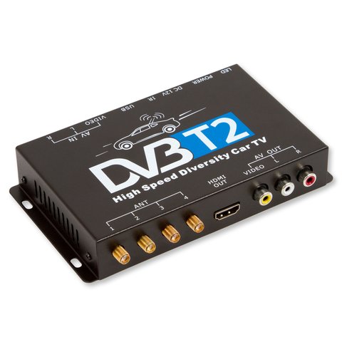 Car DVB T2 TV Receiver with 4 Antennas