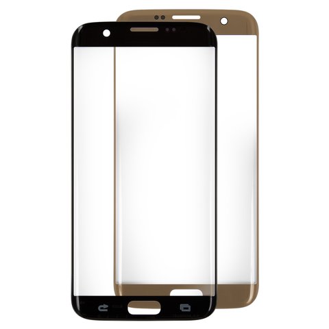 Housing Glass compatible with Samsung G935F Galaxy S7 EDGE, golden 