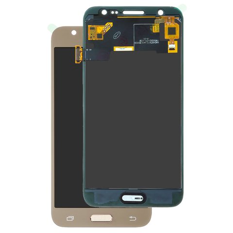LCD compatible with Samsung J500 Galaxy J5, golden, with light adjustable, Best copy, without frame, Copy, TFT  