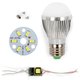 LED Light Bulb DIY Kit SQ-Q01 5730 3 W (cold white, E27), Dimmable