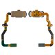 Flat Cable compatible with Samsung G930F Galaxy S7, (menu button, golden, with components)