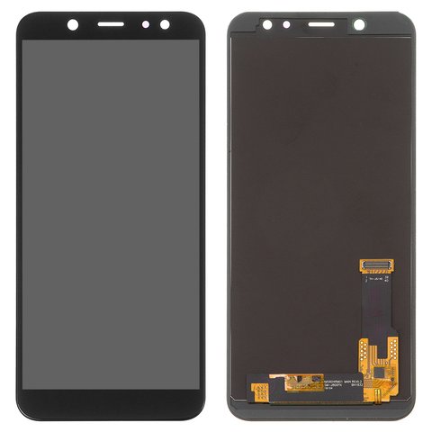 LCD compatible with Samsung A600 Dual Galaxy A6 2018 , black, with light adjustable, Best copy, without frame, Copy, TFT  