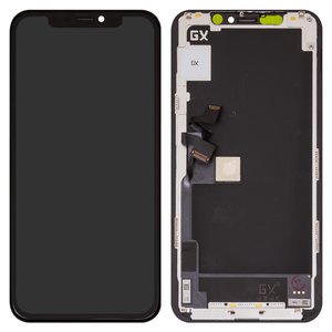 Дисплей для iPhone 11 Pro, черный, с рамкой, HC, OLED , GX OEM hard