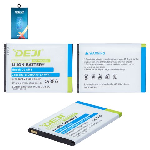 Аккумулятор Deji G006 для General Mobile GM 8 Go, GM 9 Go, Li ion, 3,85 B, 3500 мАч