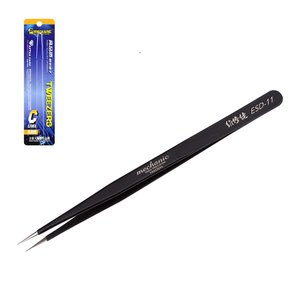 Mounting Tweezers Mechanic ESD 11, straight, antistatic, 140 mm, C grade high quality 