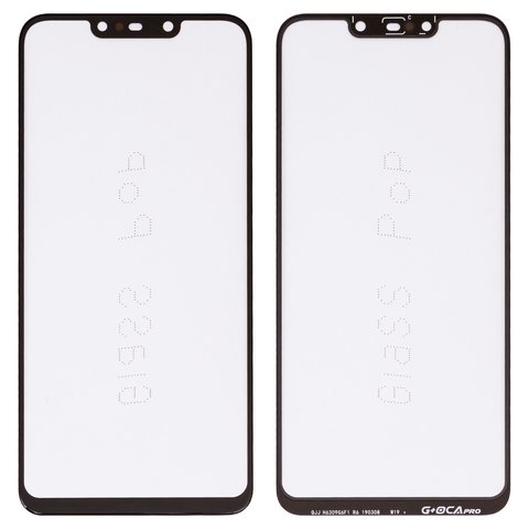 Housing Glass G+OCA PRO compatible with Huawei Nova 3i, P Smart Plus, with OCA film, black 