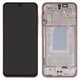 LCD compatible with Samsung A266 Galaxy A26, (pink, with frame, Original (PRC), peach pink)