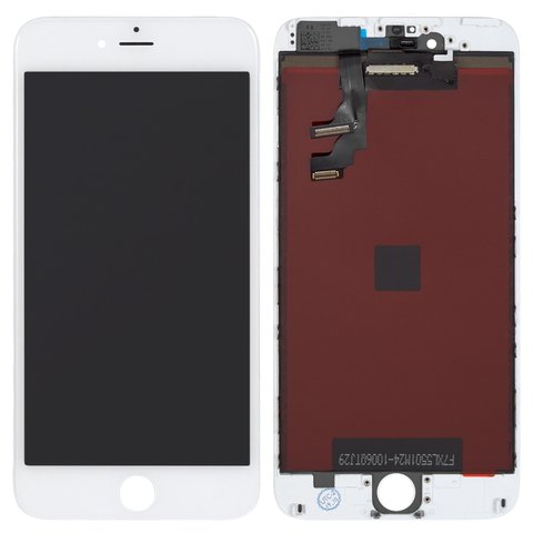 Pantalla LCD puede usarse con Apple iPhone 6 Plus, blanco, con marco, AAA, Tianma+