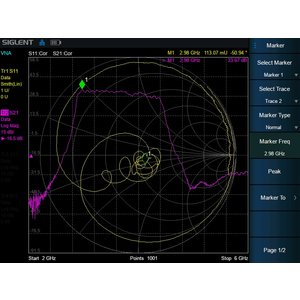 Opción de software "Análisis vectorial de la red" SIGLENT SHA850 VNA