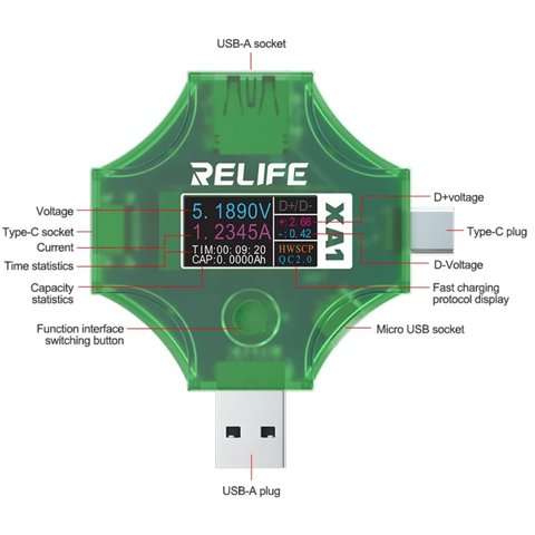 Probador USB RELIFE XA1