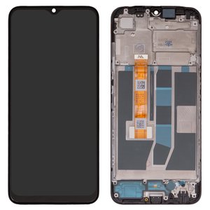 Pantalla LCD puede usarse con Oppo A16, negro, con marco, Original PRC , CPH2269, FPC I650EBAPU 47A A0